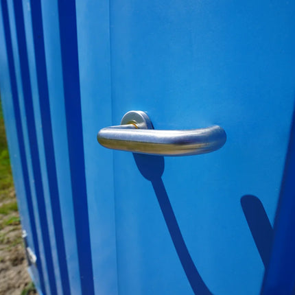 Contenedor de bar desmontable XL de 4×2 m, azul RAL 5015