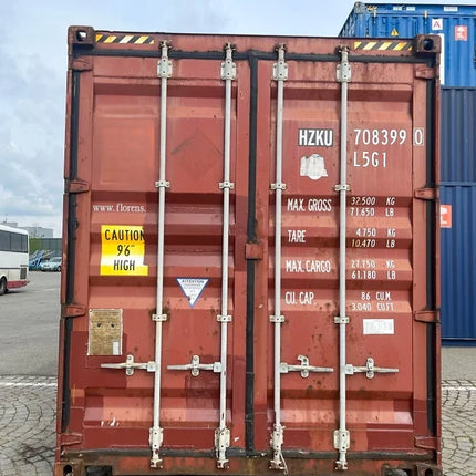 Contenedor marítimo usado de 45 pies de altura "apto para transporte de mercancías" (CW)