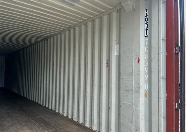 Contenedor marítimo usado de 45 pies de altura "apto para transporte de mercancías" (CW)