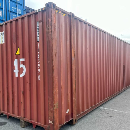 Contenedor marítimo usado de 45 pies de altura "apto para transporte de mercancías" (CW)