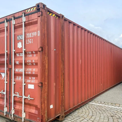 Contenedor marítimo usado de 45 pies de altura "apto para transporte de mercancías" (CW)
