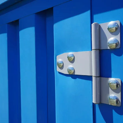 Contenedor de bar desmontable XL de 4×2 m, azul RAL 5015