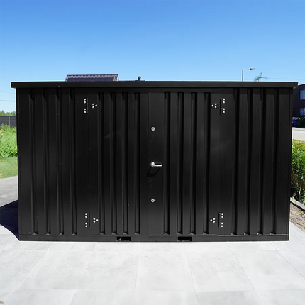 Contenedor de almacenamiento de 4 x 2 m – con doble puerta en el lado largo (antracita)