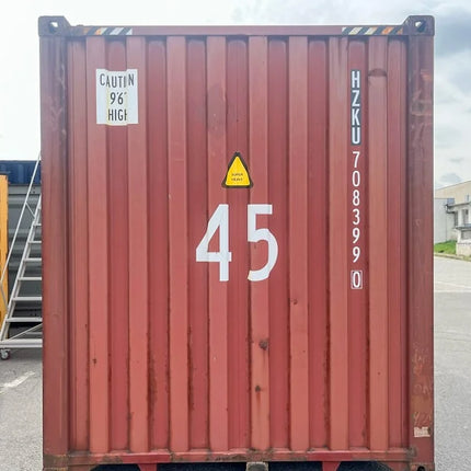 Contenedor marítimo usado de 45 pies de altura "apto para transporte de mercancías" (CW)