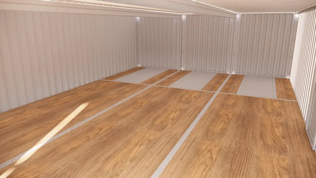 Espacio de almacenamiento de 85 m² construido con contenedores.