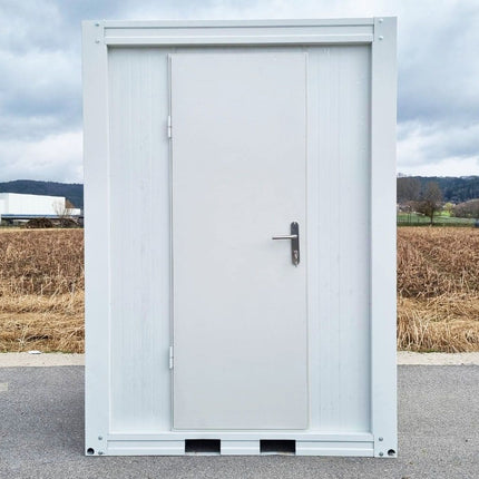 Cisterna sanitaria SCEW RAL 9002 Gris Blanco | 2335 x 1650 x 1200 mm (alto x ancho x profundidad) | Puerta simple | con agua caliente