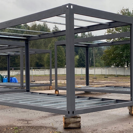 Estructura de contenedor, atornillada, contenedor plegable, kit, 6055 × 2440 mm
