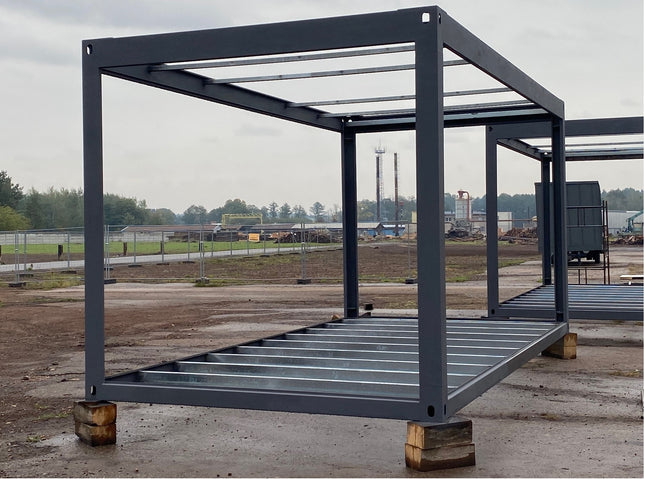 Estructura de contenedor, atornillada, contenedor plegable, kit, 6055 × 2440 mm