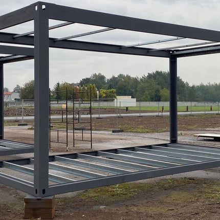 Estructura de contenedor, atornillada, contenedor plegable, kit, 6055 × 2440 mm