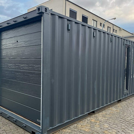 Contenedor marítimo de 20 pies con puerta seccional