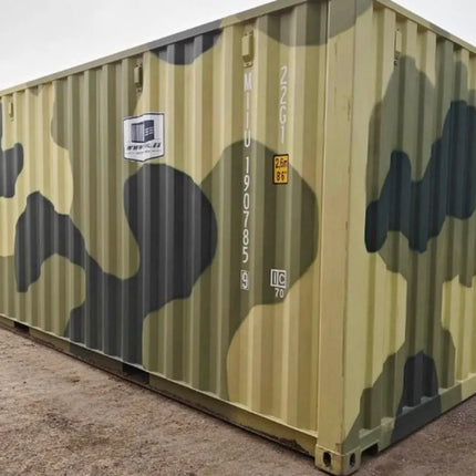 CONTENEDOR MARÍTIMO DE 20 PIES CAMUFLAJE