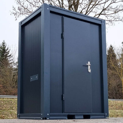 Cisterna sanitaria SCEW RAL 7016 gris antracita | Alto 2335 x Ancho 1650 x Profundidad 1200 mm | Puerta simple | con agua caliente