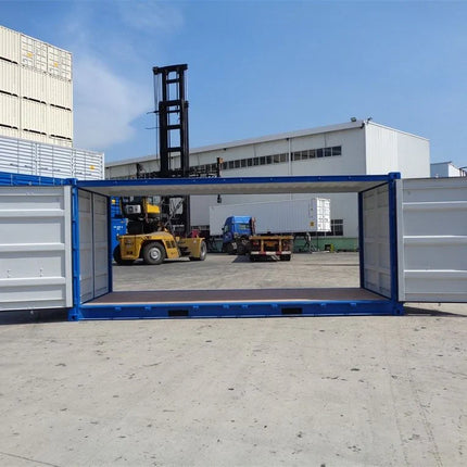 Contenedor de envío de doble puerta de 20 pies lado abierto