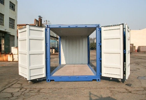 Contenedor marítimo de 20 pies con puertas laterales dobles