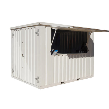 Contenedor de bar desmontable XL de 3×2 m, blanco RAL 9016