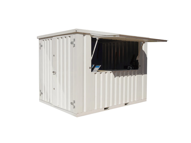 Contenedor de bar desmontable XL de 3×2 m, blanco RAL 9016