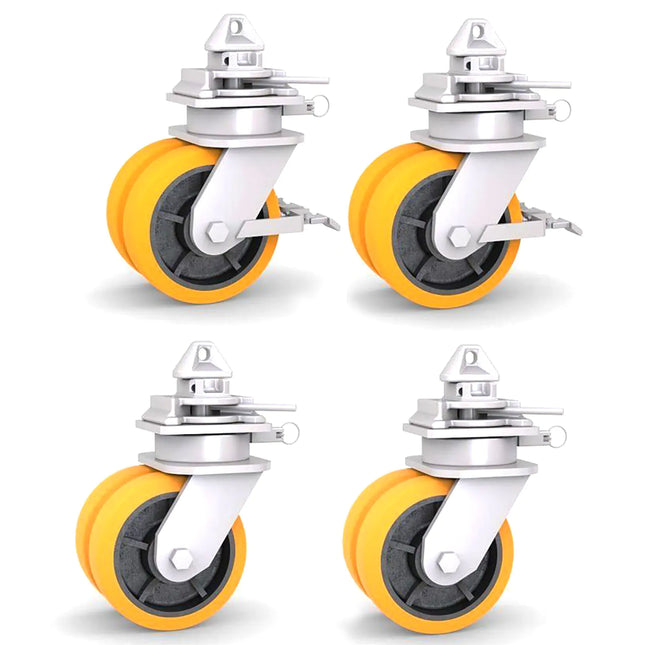 Ruedas giratorias para contenedores, Ø 252 mm – juego de 4