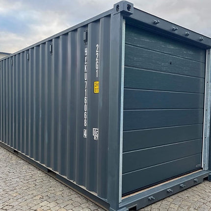 Contenedor marítimo de 20 pies con puerta seccional