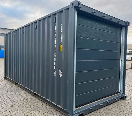 Contenedor marítimo de 20 pies con puerta seccional