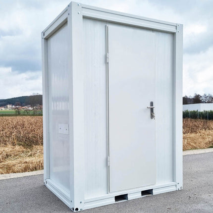 Cisterna sanitaria SCEW RAL 9002 Gris Blanco | 2335 x 1650 x 1200 mm (alto x ancho x profundidad) | Puerta simple | con agua caliente