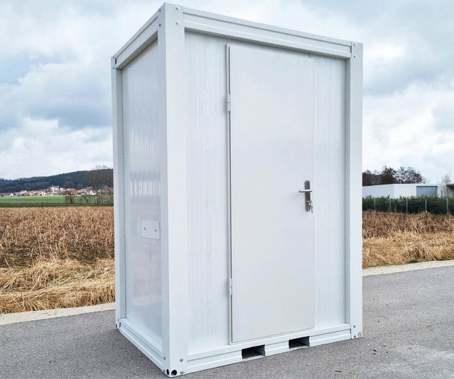 Cisterna sanitaria SCEW RAL 9002 Gris Blanco | 2335 x 1650 x 1200 mm (alto x ancho x profundidad) | Puerta simple | con agua caliente