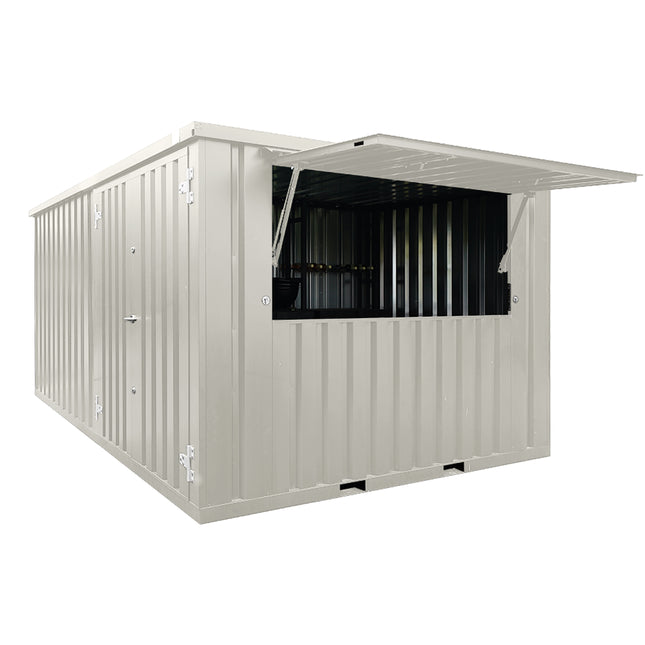 Contenedor de bar desmontable XL de 4×3 m, blanco RAL 9016