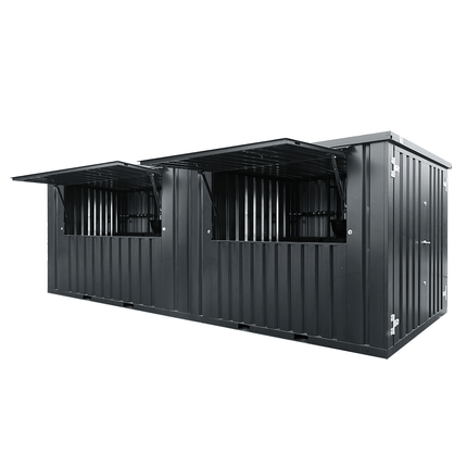 Contenedor XL de 6 x 2 barras, color antracita RAL 7016
